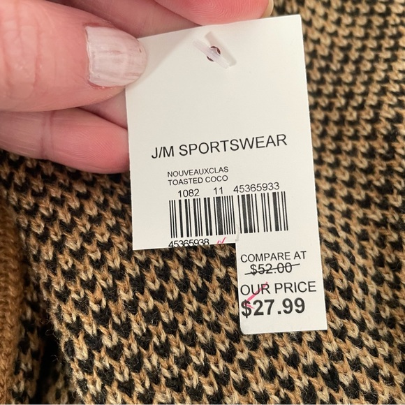 Cato Women’s Tan Leopard Animal Print Fringe Cardigan Vest Sweater NWT Large - Picture 8 of 10